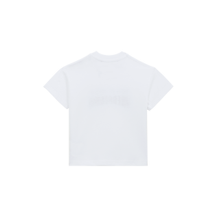 Camiseta de algodón orgánico con logotipo en relieve para bebé Blanco vista trasera