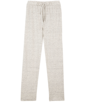 Pantaloni unisex in jersey di lino tinta unita Lihght gray heather vista frontale