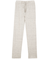 Unisex Linen Jersey Pants Solid Lihght gray heather front view