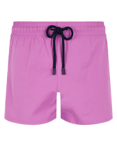 Men Swimwear Short and Fitted Stretch Solid Pink dahlia front view