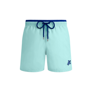 Men Swim Shorts Bicolor Blue note front view