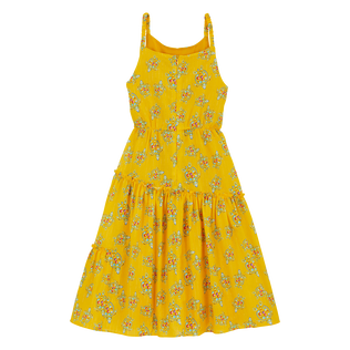 Langes Vendôme Turtles Kleid für Mädchen Mais Rückansicht