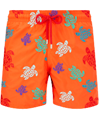 Men Swimwear Embroidered Ronde Des Tortues Medlar front view