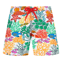 Boys Swim Shorts Fonds Marins Multicolores White 正面图