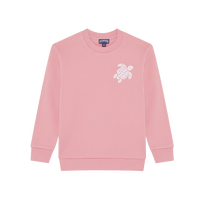 Kids Crewneck Sweatshirt Embroidered Turtle Boudoir front view