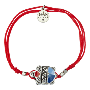 Bracelet Lien Tortue emaillée - Vilebrequin x Gas Bijoux Coquelicot vue de face