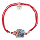 Pulsera de cuerda con tortuga esmaltada - Vilebrequin x Gas Bijoux Amapola vista frontal