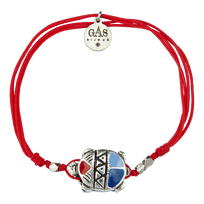 String Enameled Turtle Bracelet - Vilebrequin x Gas Bijoux Poppy red front view