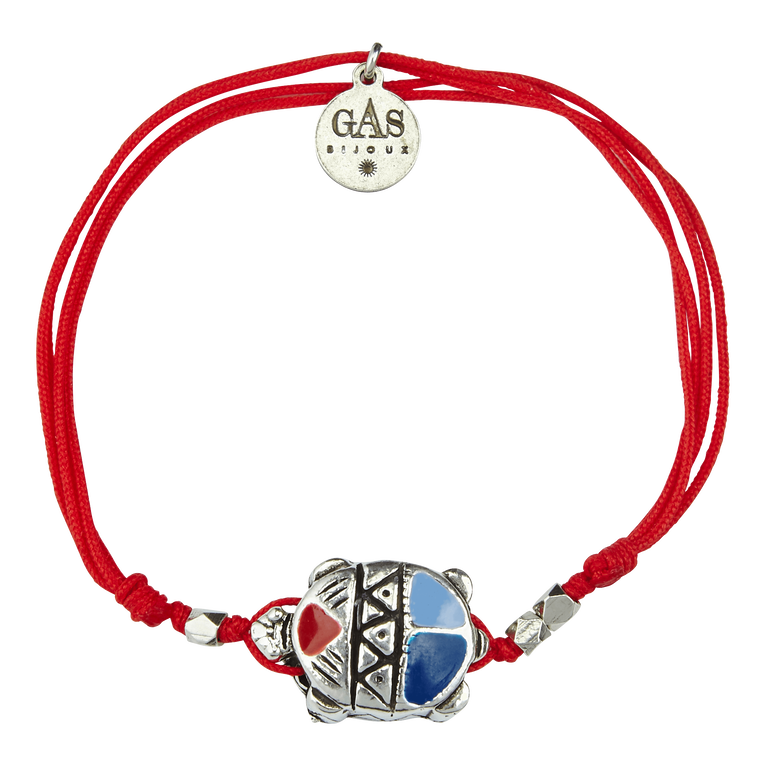 String Enameled Turtle Bracelet - Vilebrequin X Gas Bijoux - Bracelet - Tortue - Red - Size OSFA - Vilebrequin