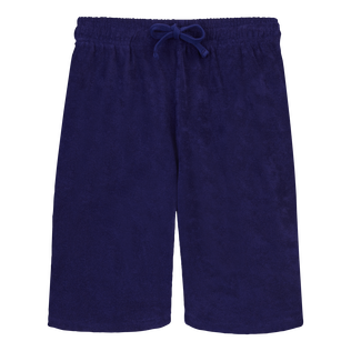 Terry Bermuda Shorts Solid Midnight front view
