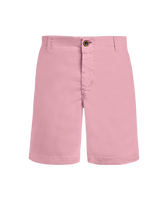 Bermuda uomo in raso e Tencel tinta unita Peony vista frontale