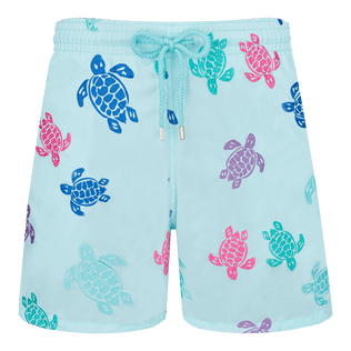 Men Swim Shorts Embroidered Tortue Multicolore - Limited Edition Thalassa front view