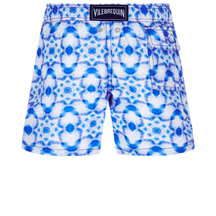 Maillot de bain garçon Ikat Medusa Blanc vue de dos