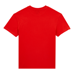 Boys Organic Cotton T-shirt Poppy red back view