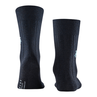 Men Socks Ronde des Tortues - Vilebrequin x Falke Press blue back worn view
