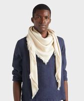Ronde des Tortues Scarf Hemp men front worn view