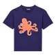 Boys T-Shirt Macro Octopussy Navy front view