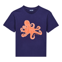 Camiseta con estampado Macro Octopussy para niño Azul marino vista frontal