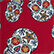 Men Red Swim Trunks Día de Muertos Lipstick 