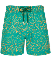 Men Swim Trunks Embroidered Raiatea - Limited Edition Emerald front view