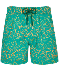 Pantaloncini da bagno uomo ricamati Raiatea - Edizione limitata Emerald vista frontale