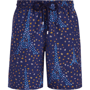 Men Long Swim Trunks Eiffel Turtles
