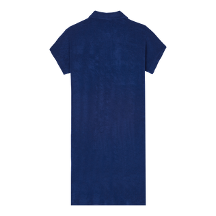 Solid Polokleid aus Frottee für Damen Ink Rückansicht