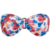 Women Ring Bandeau Bikini Top Flowers in the Sky Palace front view