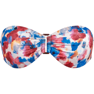 Women Ring Bandeau Bikini Top Flowers in the Sky Palace front view