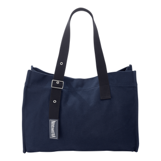 Unisex Beach Bag Solid Navy front view