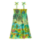 Girls Cotton Dress Jungle Rousseau Ginger front view