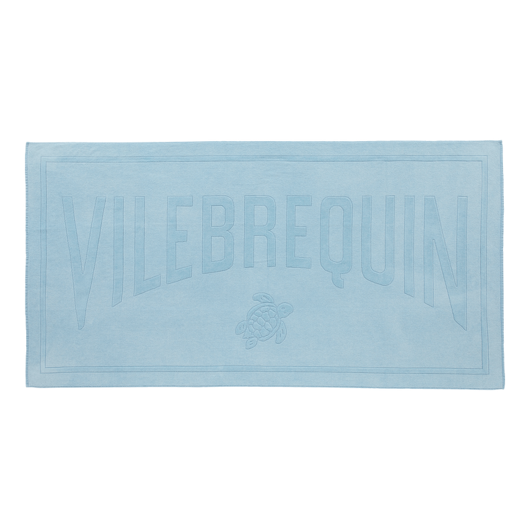Cotton Beach Towel Natural Mineral Dye - Towel - Sand - Blue - Size OSFA - Vilebrequin