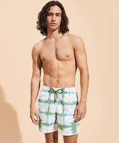 Men Swim Shorts Tie & Dye Emerald front worn view