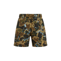 Boys Swim Shorts Camo Splash - VBQ x Palm Angels Oats 正面图