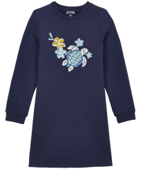 女童 Turtle 长袖连衣裙 Navy 正面图