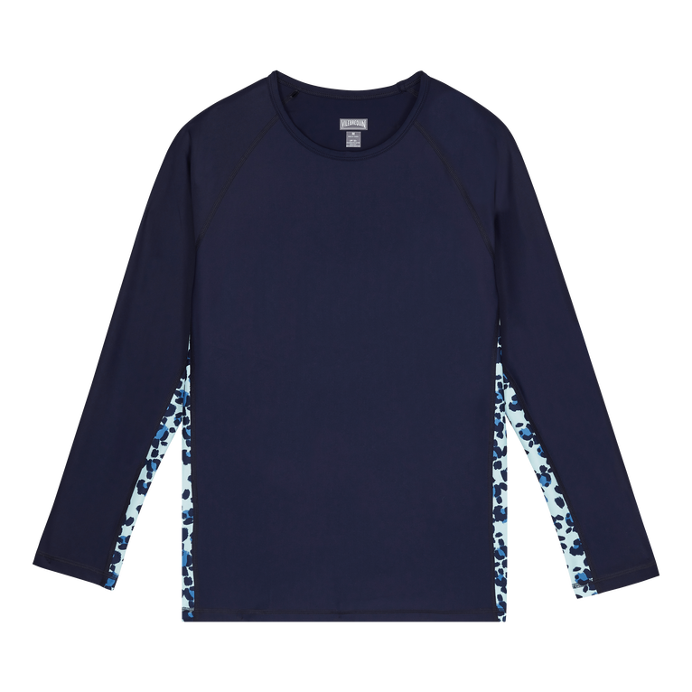 Men Long Sleeves Rashguard Turtles Leopard - Roller - Blue - Size L - Vilebrequin