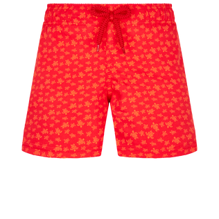Maillot de bain garçon stretch Micro Ronde Des Tortues Piment vue de face