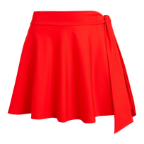 Falda de playa con de color liso para mujer Amapola vista frontal