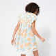 Vestido corto con estampado Iridescent Flowers of Joy para mujer - Vilebrequin x Poupette St Barth Terracotta vista trasera desgastada