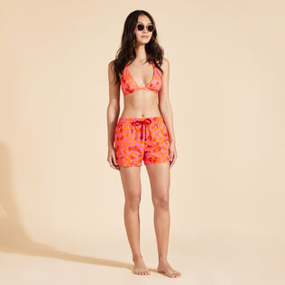Women Halter Bikini Top New Leopard Apricot details view 1