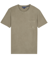 Camiseta de algodón orgánico de color liso para hombre Eucalyptus vista frontal
