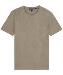 Solid T-Shirt aus Bio-Baumwolle für Herren Eucalyptus Vorderansicht