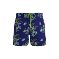 Maillot de bain homme brodé Flowers Power - Edition Limitée Minuit vue de face