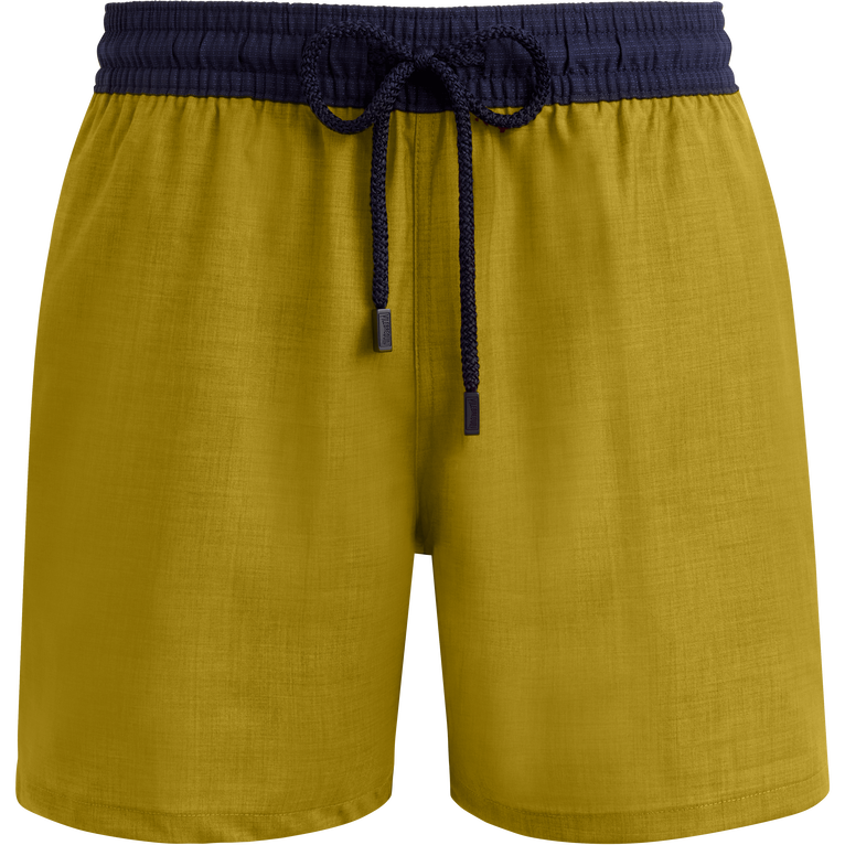 Men Wool Swim Shorts Super 120's - Swimming Trunk - Magnus - Yellow - Size XXXL - Vilebrequin