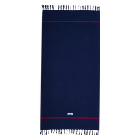 Kids Beach Towel Solid Navy front view