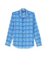 Men Cotton Voile Lightweight Shirt Tribal Turtles Palace front view