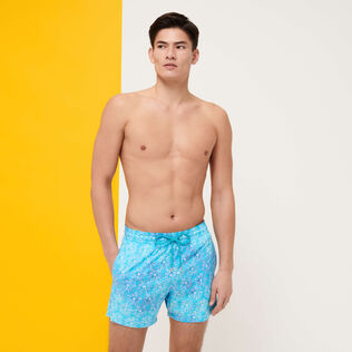 Men Stretch Short Swim Shorts Urchins Horizon front worn view