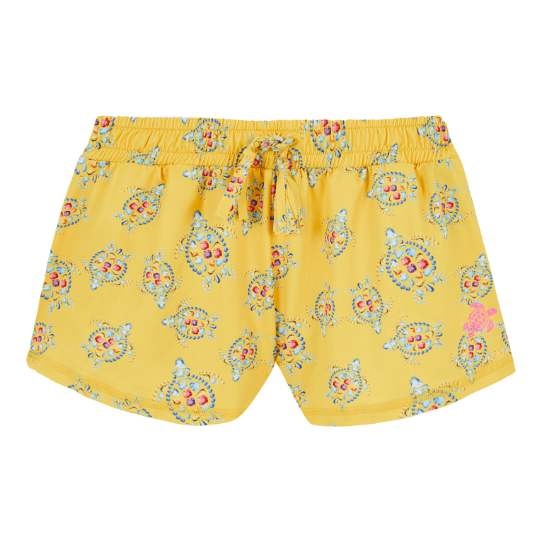 Bañador Con Protección Uv Y Estampado Vendôme Turtles Para Niños - Short - Glace - Amarillo