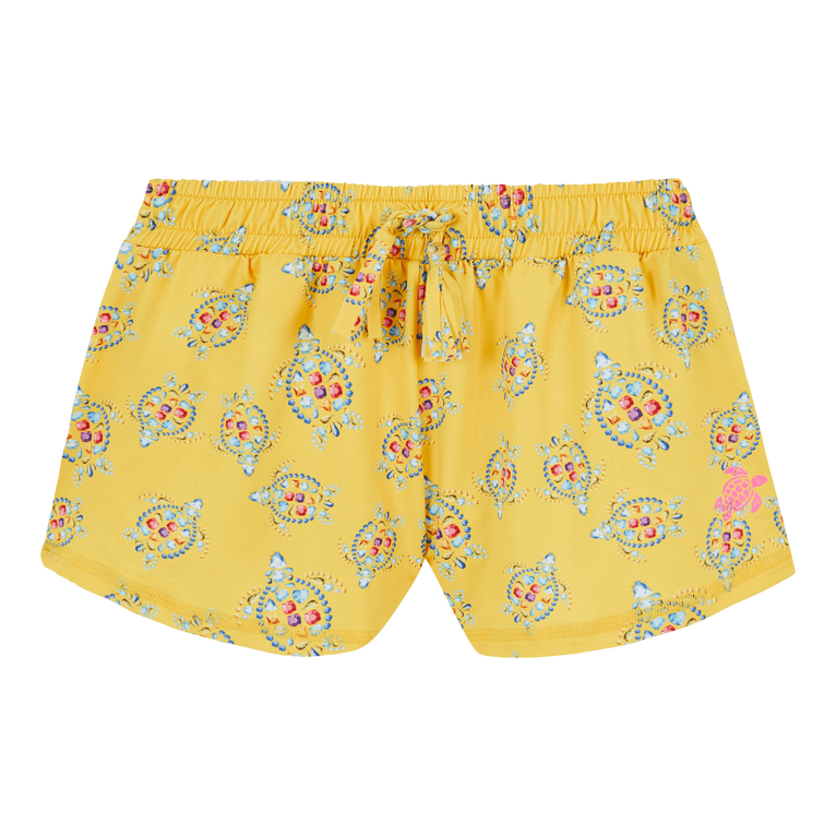 Kids Uv Protection Shorts Vendôme Turtles - Shorty - Glace - Yellow - Size 14 - Vilebrequin