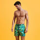 Men Swim Shorts Ultra-light and Packable Naive Fish Emerald front worn view